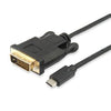 Ausrüstungsausrüstung 133468 USB-Typ-C zum DVI-D-Kabel, männlich, Straight, 1,8 m, Schwarz