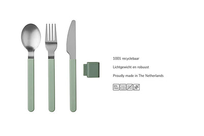 Mepal Besteckset Silueta 3-teilig - Mauve