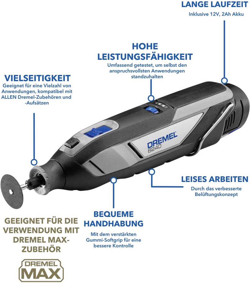 Dremel 8240 | kabelloses Multitool | (8240-5) 12 V 2,0 Ah f0138240ja