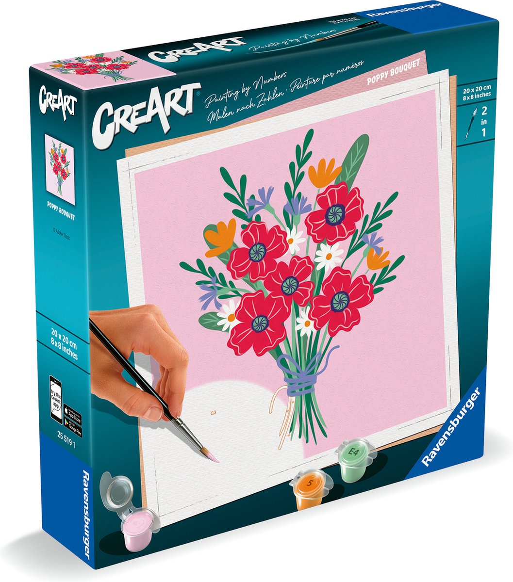 Ravensburger Kreart Gemälde nach Nummer - Poppies Bouquet