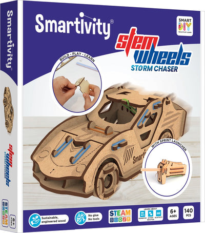 Smartivity mechanischer Sturmjäger – 3D-Bausatz aus Holz, Kreisel-Startmaschine – langlebiges Konstruktionsspielzeug, Modellbau – Geschenk für junge Erwachsene – ab 8 Jahren bis zum Erwachsenen
