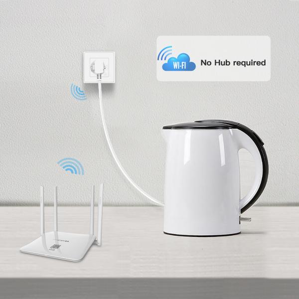 WOX WOX R4054 Eingebauter Sockel angetrieben von Tuya, 16A, 3680W, Wi-Fi, Weiß