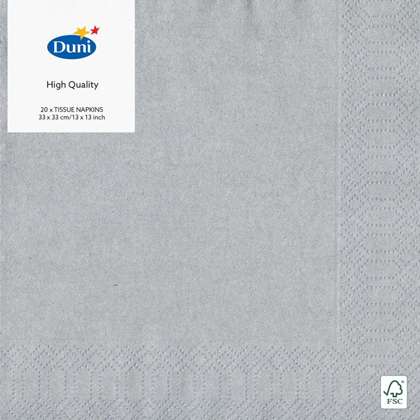 Duni Servietten silber 33x33 cm