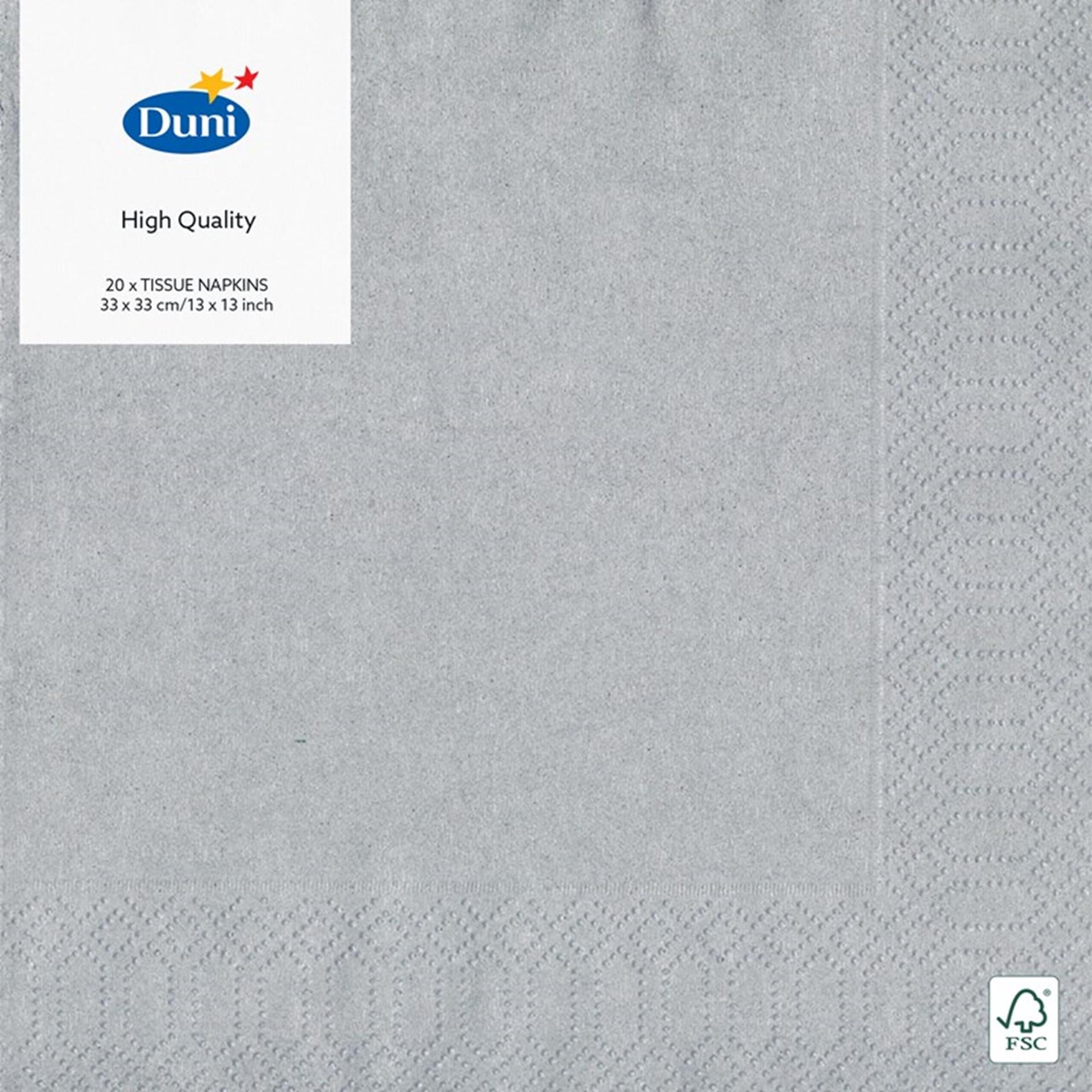 Duni Servietten silber 33x33 cm