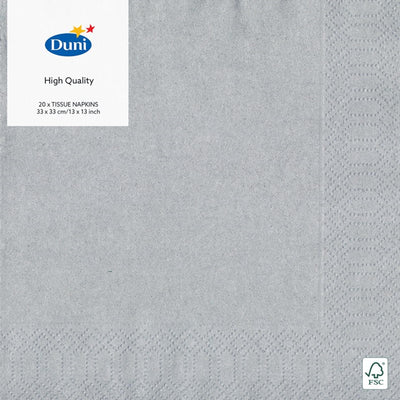 Duni Servietten silber 33x33 cm