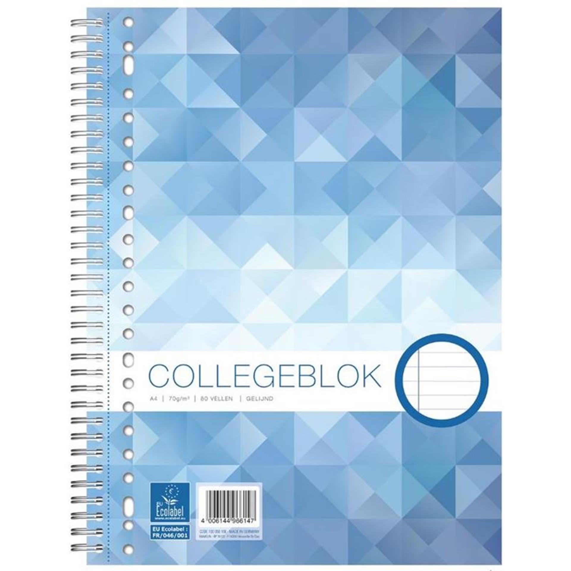 Ecolabel-Vorlesungsblock 23r A4 liniert 22x29,5cm 5 Stk