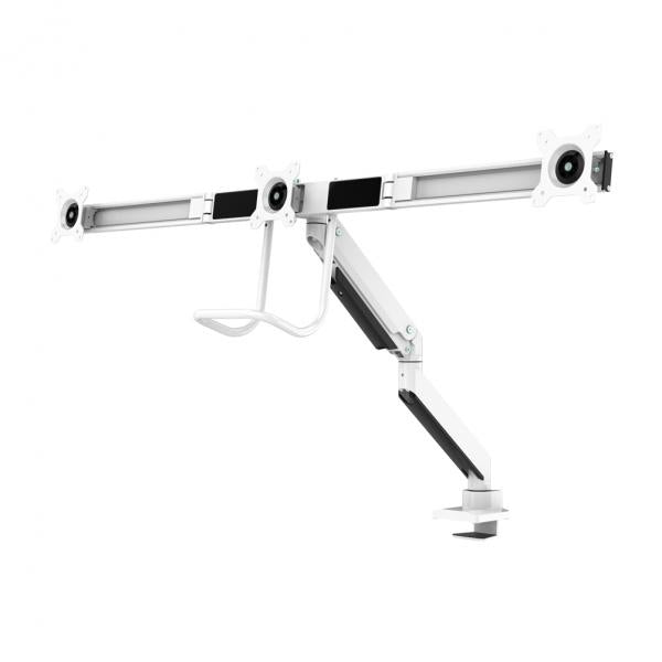 Neomounts Neomounts Nm-D775DX3WHITE Flat Screen Desk Mount, 17-27, 6 kg, 100x100 mm, Klemme, Weiß