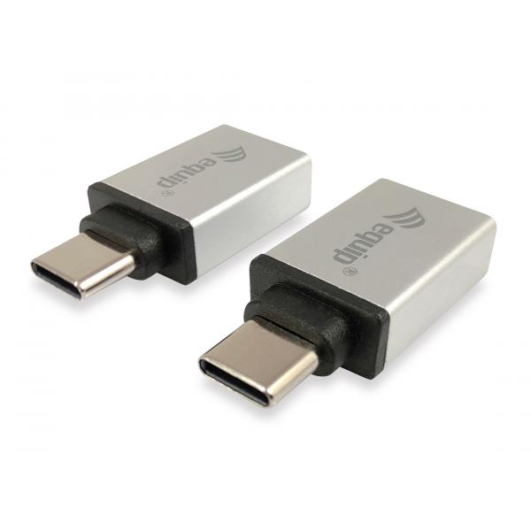Ausrüstungsausrüstung 133473 USB -Adapter, USB -Typ C -> USB Typ A, männliche Frau, Silber