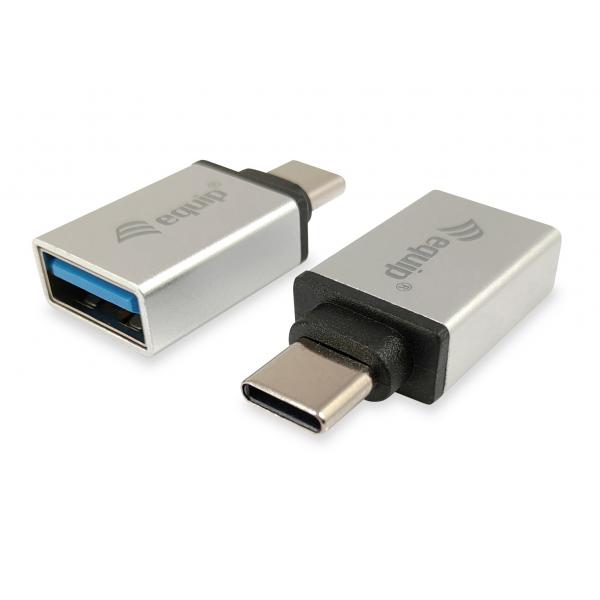 Ausrüstungsausrüstung 133473 USB -Adapter, USB -Typ C -> USB Typ A, männliche Frau, Silber