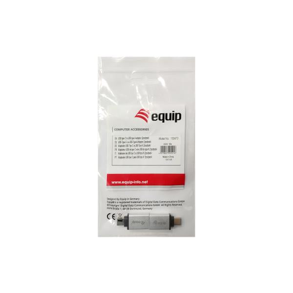 Ausrüstungsausrüstung 133473 USB -Adapter, USB -Typ C -> USB Typ A, männliche Frau, Silber