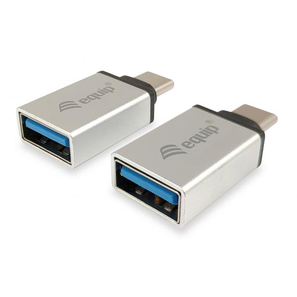 Ausrüstungsausrüstung 133473 USB -Adapter, USB -Typ C -> USB Typ A, männliche Frau, Silber