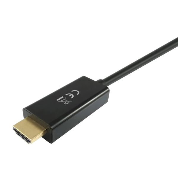 Ausrüstungsausrüstung 119390 DisplayPort an HDMI -Kabel, DisplayPort -> HDMI, männlich, geradlinig, 2m, schwarz