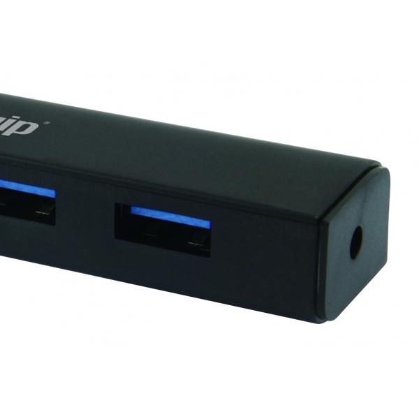 Ausrüstungsausrüstung 128953, 4-Port-USB-Hub, USB 3.2 Gen 1 Typ-A, 5000 Mbits, Schwarz