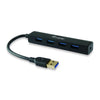 Ausrüstungsausrüstung 128953, 4-Port-USB-Hub, USB 3.2 Gen 1 Typ-A, 5000 Mbits, Schwarz