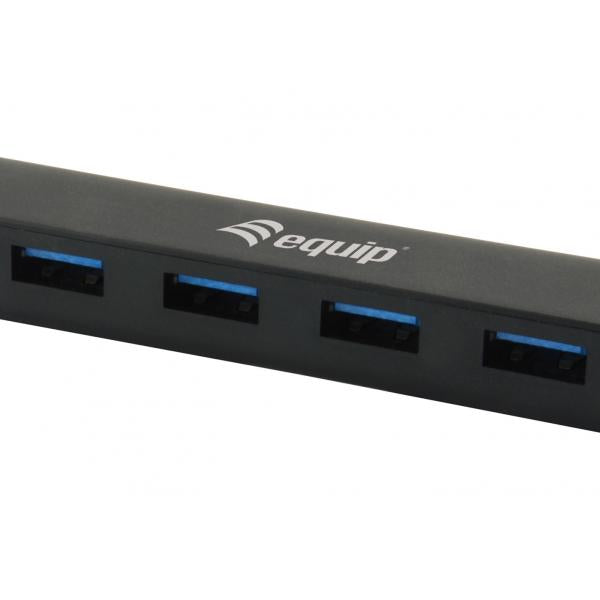 Ausrüstungsausrüstung 128954 4-Port-USB-Hub, USB 3.2 Gen 1 Typ-C-> USB 3.2 Gen 1 Typ-A, 5000 Mbit S, Schwarz
