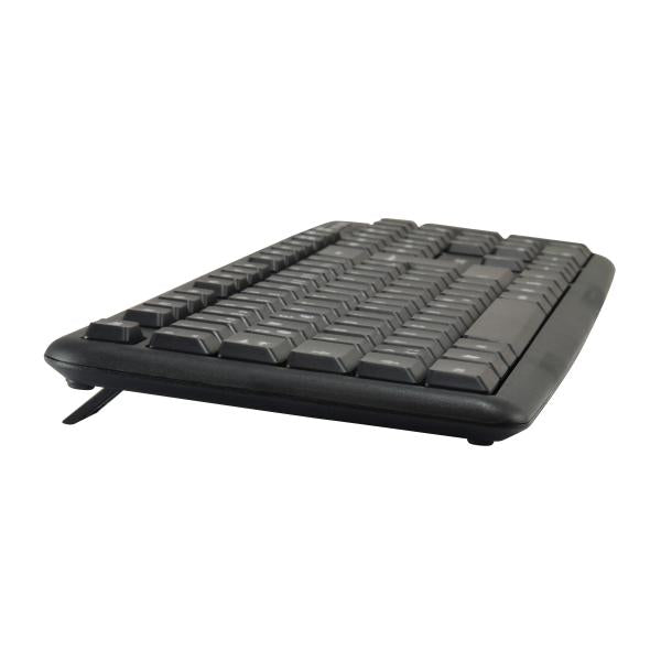 Ausrüstungsausrüstung 245200 Kabeltastatur- und Maus -Combo -Deutschland -Layout, USB, QWERTY, 105 Taste, 1000 DPI, Schwarz