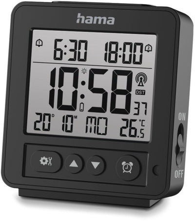 Hama Wecker - Rhodes - Digital - Funkgesteuert - Schwarz
