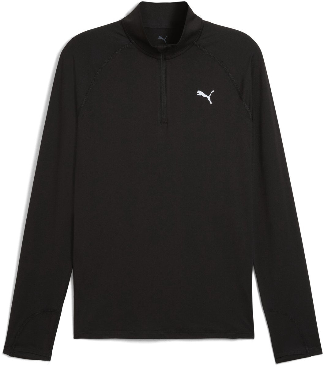 Puma M Run Velocity Cloudspun 1 4 Zip Herren-Sportoberteil – Schwarz