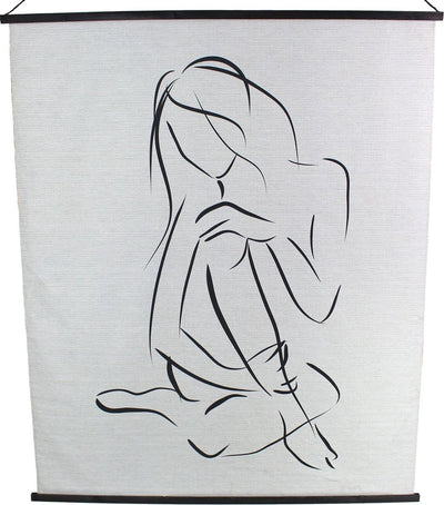 HD Collection Wandtuch schwarz 140x2x170cm