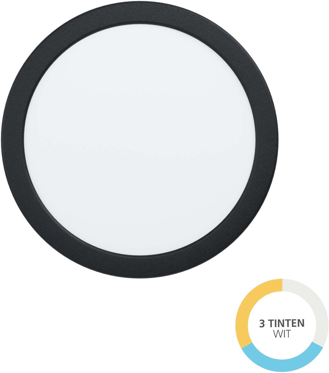 Eglo fueva 6 Einbaustrahler - LED - ø 21,6 cm - Schwarz - einstellbares weißes Licht (Warm-, Neutral- und Tageslicht)