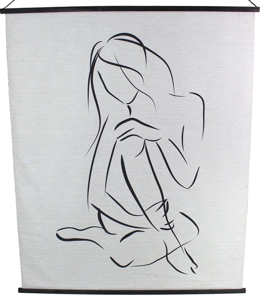 HD Collection Wandtuch schwarz 140x2x170cm