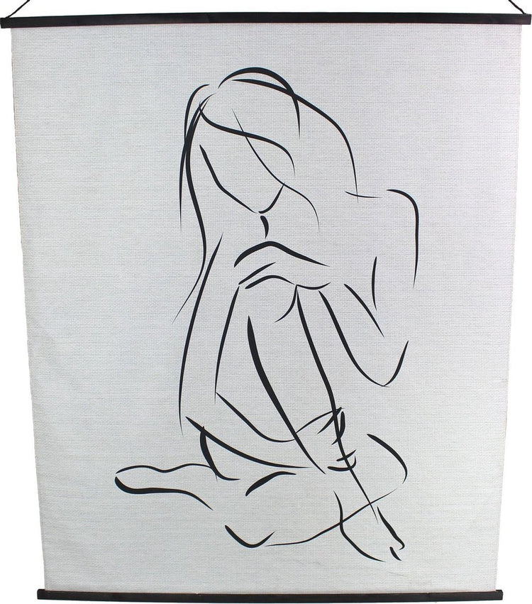 HD Collection Wandtuch schwarz 140x2x170cm