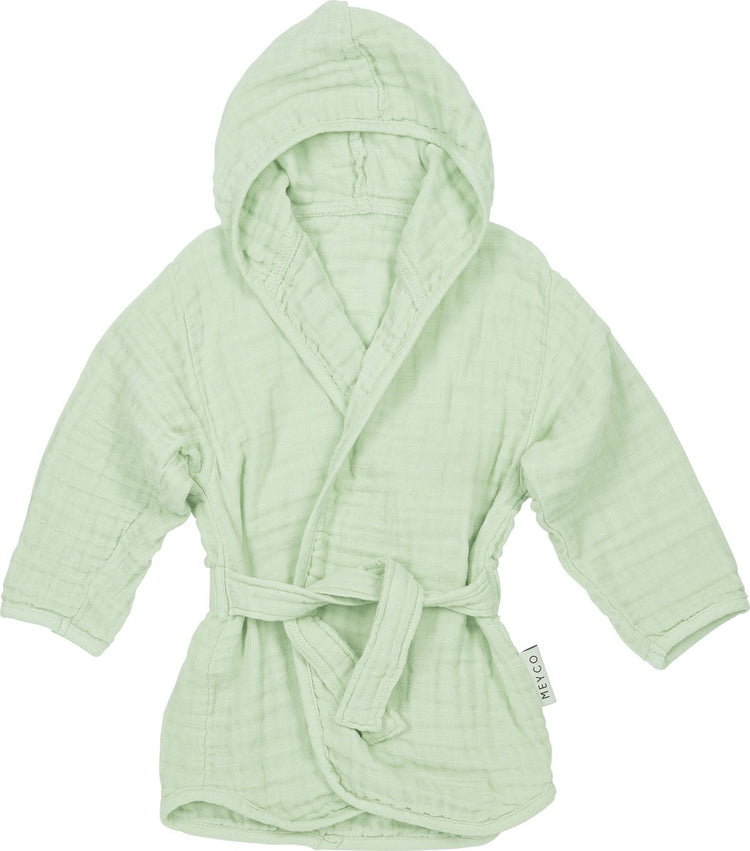 Meyco Baby-Uni-Bademantel – vorgewaschen, hydrophil – zartgrün – 86 92