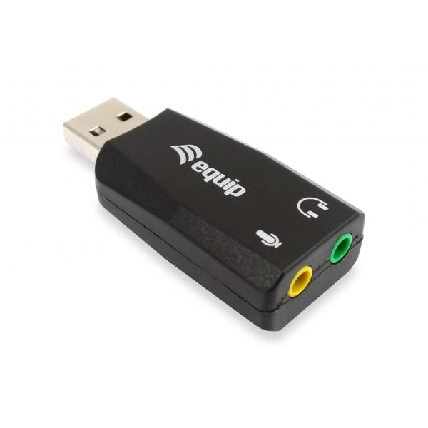 Ausrüstungsausrüstung 245320 USB-Audioadapter, USB Typ-A, 3,5 mm, 22 mm, 51 mm, 12 mm, schwarz