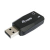 Ausrüstungsausrüstung 245320 USB-Audioadapter, USB Typ-A, 3,5 mm, 22 mm, 51 mm, 12 mm, schwarz