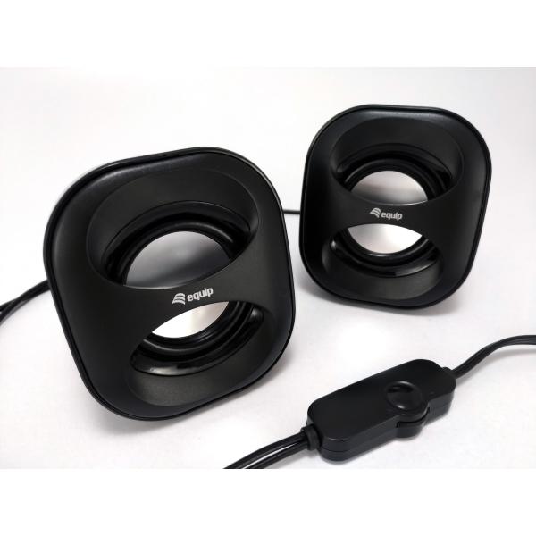 Ausrüstungsausrüstung 245330 Mini USB -Lautsprecher, 2,0 Kanäle, Kabel, 3 W, 90 20 Hz, 40 O, Schwarz