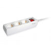 Ausrüstungsausrüstung 245551 3-Outlet-Streifen mit Schalter, 3x-Auslass (s) Innen-, Typ F, 1,5 mm², 1,5 m, weiß