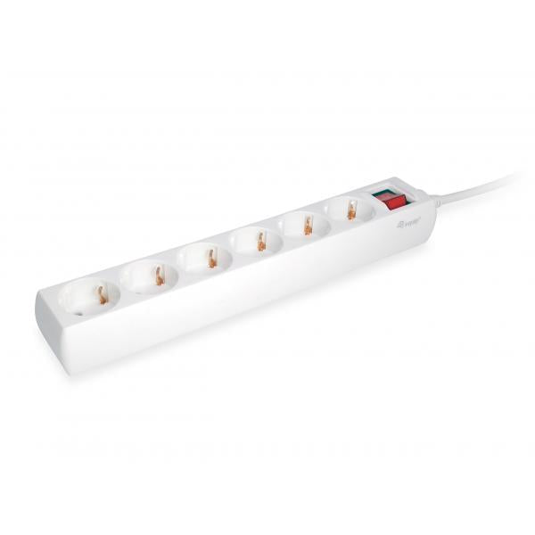 Ausrüstungsausrüstung 245552 6-Outlet-Streifen mit Schalter, 6-facher Auslass (s) Innen-, Typ F, 1,5 mm², 1,5 m