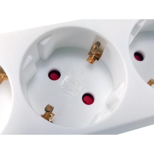 Ausrüstungsausrüstung 245554, 5-Outlet-Streifen mit 2x USB, 5x-Auslass (s) Innen-, Typ F, 1,5 mm², 1,8 m