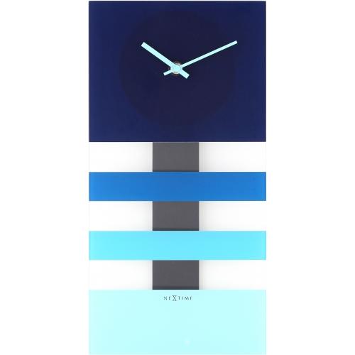 Nächste Zeit Nächstemime KLOK 2855BL BOLD Streifen, 38x19 cm, Wand, blau