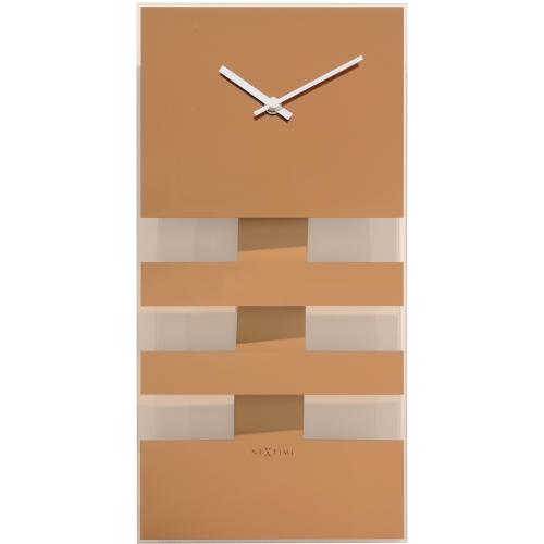 Nächste Zeit Nächstemime KLOK 2855CO BOLD STRAPES, 38x19 cm, Wand, Kupfer