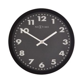 Nächste Zeit Nächstime Klok 2906 mA Mercure, Ø 25 cm, Wand, Schwarz