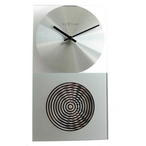 Nächste Zeit Nächstemime KLOK 3028 auf Uhr, 16x30,2 cm, Wand, Glas, Silber