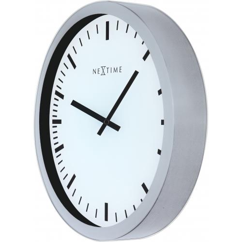 NÄCHSTEMIMMER NOCH NOTHIME KLOK 3031 STRIPE, 25x35,2 cm, Wand, weiß