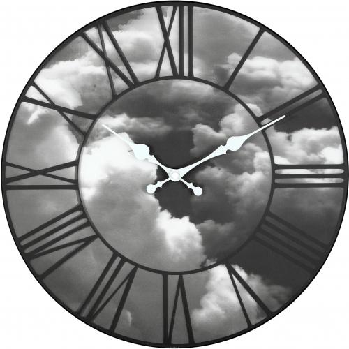 Nächste Zeit Nächste Klok 3037 Clouds, Ø39 cm, Wand, Schwarz