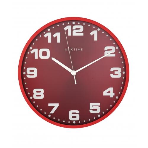 Nächste Zeit Nächstemime KLOK 3053ro Dash rot, Ø35 cm, Wand, rotes Silber