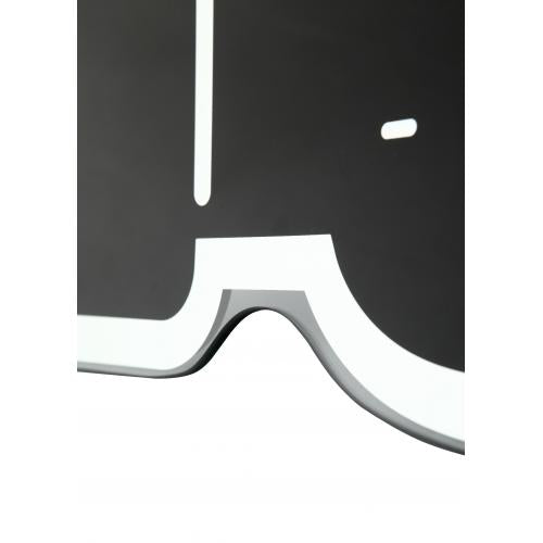 Nächste Zeit Nächstime KLOK 3072ZW Daumen hoch, 40,5 x 41.cm, Wand, schwarzes Silber