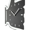 Nächste Zeit Nächstime KLOK 3072ZW Daumen hoch, 40,5 x 41.cm, Wand, schwarzes Silber