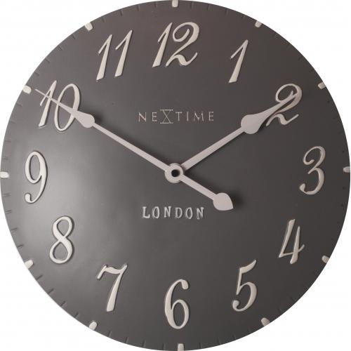 Nächste Zeit Nächste Zeit Klok 3084GS London Arabisch, Ø34,5 cm, Wand, grau weiß