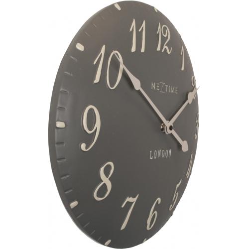 Nächste Zeit Nächste Zeit Klok 3084GS London Arabisch, Ø34,5 cm, Wand, grau weiß