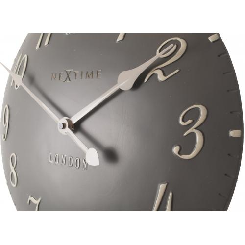 Nächste Zeit Nächste Zeit Klok 3084GS London Arabisch, Ø34,5 cm, Wand, grau weiß