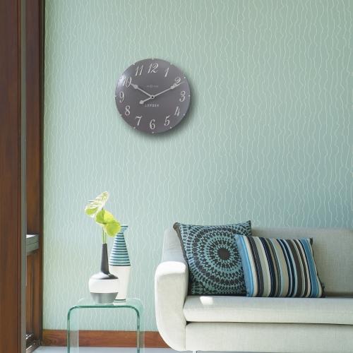 Nächste Zeit Nächste Zeit Klok 3084GS London Arabisch, Ø34,5 cm, Wand, grau weiß
