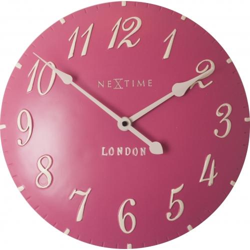 Nächste Zeit Nächste Zeit Klok 3084rz London Arabisch, Ø34,5 cm, Wand, rosa Weiß