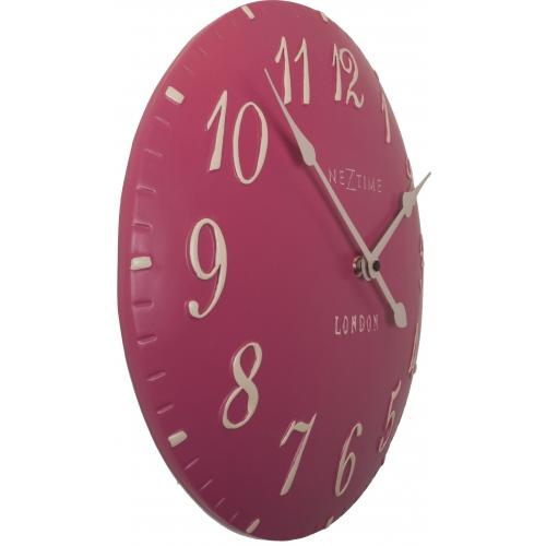 Nächste Zeit Nächste Zeit Klok 3084rz London Arabisch, Ø34,5 cm, Wand, rosa Weiß
