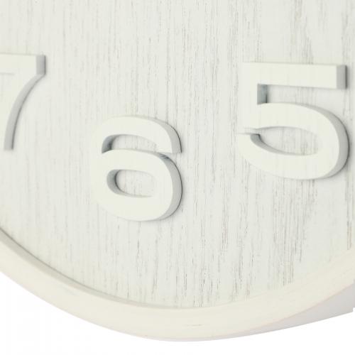 NÄCHSTEMETE NOCH NOTHIME KLOK 3096WI Holz Holz Medium, Ø35,5 cm, Wand, weiß