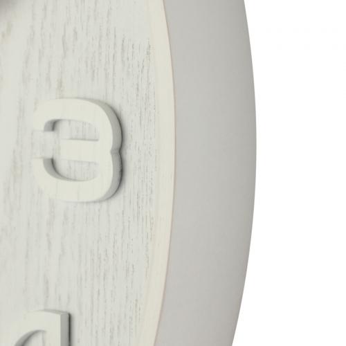 NÄCHSTEMETE NOCH NOTHIME KLOK 3096WI Holz Holz Medium, Ø35,5 cm, Wand, weiß